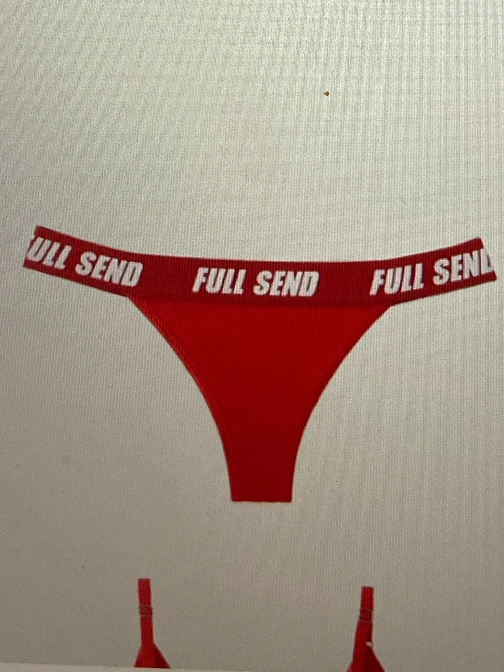 FULL SEND Red Triangle Thong -see other post for matching bralette